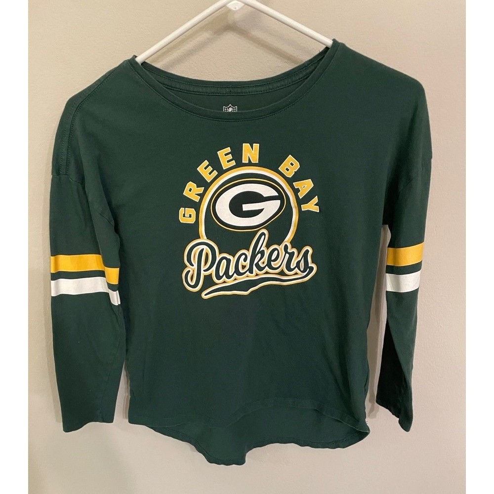 NFL Green Bay Packers Football Girl Shirt, Size Youth Large